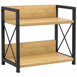 Scaffale da tavolo a 2 strati armadietto da caffè in legno <span class=keywords><strong>per</strong></span> <span class=keywords><strong>cucina</strong></span> condimento bagno smistatore di stoccaggio cosmetico <span class=keywords><strong>per</strong></span> uso domestico - Product Image 3