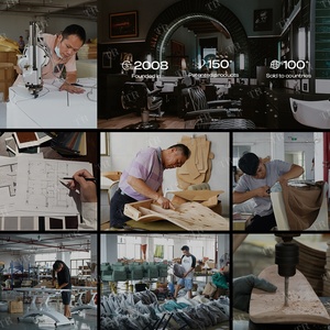 Bộ bàn ghế salon Turri cao cấp, đầy đủ tiện nghi, gồm bàn làm móng, ghế làm móng, giường nối mi, bàn tiếp tân cong. - Product Image 3