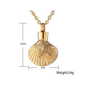 Ciondolo medaglione cremazione stella marina conchiglia in acciaio inossidabile apribile unico Hotsale - Product Image 5