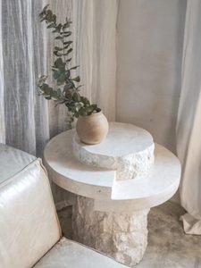 Table <span class=keywords><strong>console</strong></span> haut <span class=keywords><strong>de</strong></span> gamme en travertin romain antique pour salon, table d'appoint personnalisée pour entrée, <span class=keywords><strong>salle</strong></span> <span class=keywords><strong>à</strong></span> <span class=keywords><strong>manger</strong></span>, canapé, villa et maison - Product Image 2