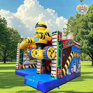 Château <span class=keywords><strong>Gonflable</strong></span> avec Toboggan et Souffleur d'Air, Thème Parc d'Attractions, Nouveauté Promotionnelle - Product Image 1