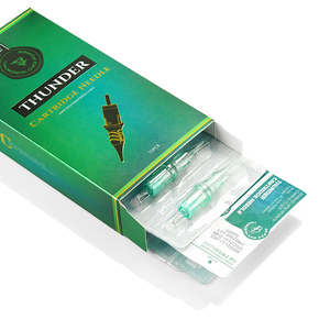 Thunderlordパワーグリーンカートリッジ針バイオメーザー製20ピース/箱RSモデルユニバーサルパーマネントメイクタトゥー針 - Product Image 4