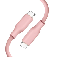 Cable USB Tipo C a Tipo C, Carga Rápida 3A, Revestimiento de TPE, Conductor de Cobre Puro Blindado, para Sincronización de Datos de Teléfonos Móviles
