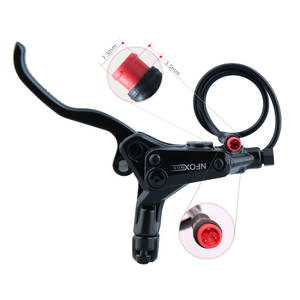 NFOX B015 <span class=keywords><strong>Freno</strong></span> a Disco Idraulico Destro a 4 Pistoni per <span class=keywords><strong>Scooter</strong></span> Elettrico, Moto, 2 Pin, Spegnimento Automatico, Nero, Rotore 160/140, <span class=keywords><strong>Tubo</strong></span> Separato 2300mm - Product Image 2