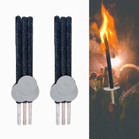 Lyson gros manche en bois coton cire torche brûlant 60 90 Minutes pour fête en plein air jardin lampe de poche