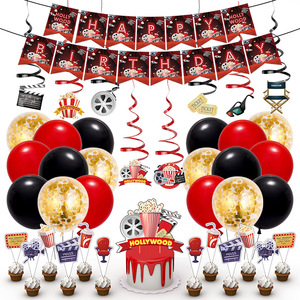 Inicio fiesta Hollywood película noche tema Fiesta suministros papel Banner alfombra roja teatro fiesta de cumpleaños decoración colgante de pared - Product Image 1