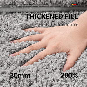 Tapis de bain en polaire Ice Cream, rectangulaire, couleur unie, absorbant, antidérapant, en fibre de polyester, design minimaliste - Product Image 5