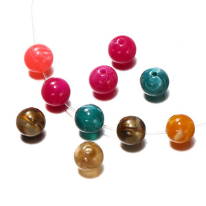 Perles rondes en acrylique 10 mm, perles en vrac pour la fabrication de bijoux, accessoires DIY, vente en gros - Product Image 5