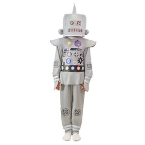 Luolan <strong>New</strong> Halloween Children's TV <strong>Movie</strong> <strong>Robot</strong> Cosplay Costume Sets for School Performances Unisex Suits 120-140cm Cartoon Style - Product Image 2
