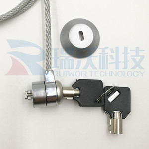 RuiWor RW0202 <strong>Laptop</strong> Anti Theft <strong>Lock</strong> Stainless Steel Wire with Transparent PVC Cover <strong>Lock</strong> Go with Port Sticker Base - Product Image 4