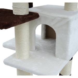 Chất lượng cao lớn đa cấp sisal bao phủ gãi bài viết Mèo cây chung cư đồ nội thất mèo tháp nhà - Product Image 5