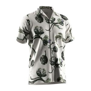 Camisas de Verano Vintage Personalizables para Hombre, de Secado Rápido, Manga Corta, con Estampado Floral, Transpirables, de Sarga Blanca, para Playa, Suministro ODM - Product Image 3