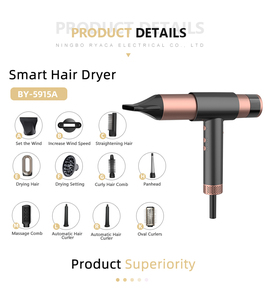 Asciugacapelli sottile ad alta velocità con motore ionico BLDC potente asciugacapelli elettrico per saloni casa hotel materiale plastico Brushless - Product Image 2