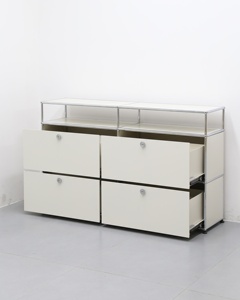 Mueble de TV Flotante Minimalista de Acero Inoxidable Personalizado Estilo Bauhaus, Mueble <span class=keywords><strong>Saon</strong></span> con Gran Almacenamiento, Suministro de Fábrica - Product Image 1