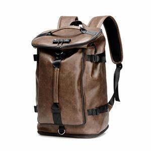 Custom 2025 Waterproof PU Leather Laptop <b>Backpack</b> Business Style Anti-Theft Feature Polyester for Travel Overnight Duffel Bag - Product Image 4