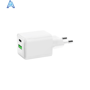 Cargador de pared tipo C con logotipo personalizado de fábrica, cargador de pared de 25 Dual W, cargador de teléfono móvil GaN de carga rápida Universal, cargador PD Apater - Product Image 5