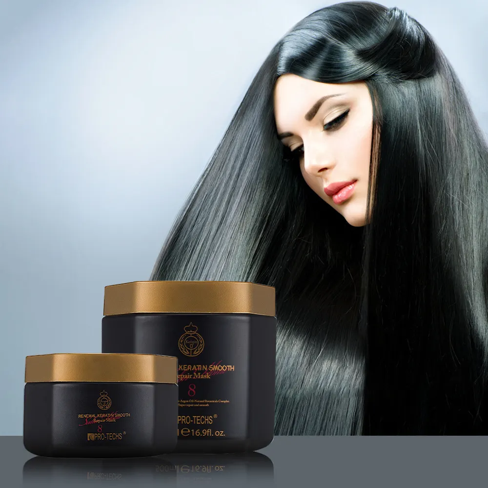 Pelabelan Pribadi Kustom 500Ml Setelah Perawatan Protein Keratin Masker Rambut Keratin Perbaikan Mendalam Tahan Lama