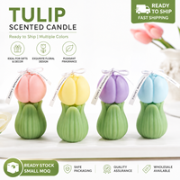 Großhandel Luxuriöse Tulpenförmige Glaskerzen Exquisite Handgefertigte Duftkerzen Ostern Weihnachten Chinesisches Neujahr Geschenke Hochzeits-Souvenirs