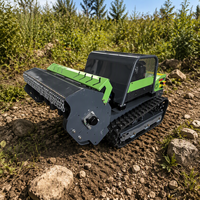Tondeuse à gazon intelligente multifonctionnelle tout-terrain à essence et électrique télécommandée pour le désherbage agricole