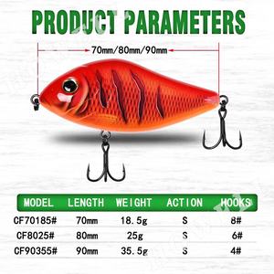 Howell OEM 3D imprimé <span class=keywords><strong>Jerk</strong></span> appât naufrage lent brochet leurre de pêche 60-100mm Motion <span class=keywords><strong>Buster</strong></span> ABS plastique dur appâts crochets pour rivière - Product Image 6