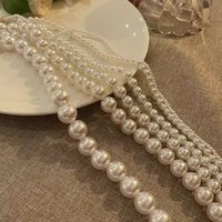 Collier de perles d'imitation vintage tendance pour femme, vente en gros du fabricant, pas cher, 4mm 6mm 8mm 10mm 12mm