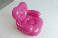 Canapé gonflable en PVC transparent rose personnalisé avec dossier en forme de cœur, fauteuil d'extérieur pour salon et séjour