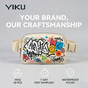 กระเ<span class=keywords><strong>ป</strong></span>๋าคาดเอว YIKU สกรีนโลโก้ตามสั่ง โรงงานรับผลิตแบบ OEM ODM ขายส่งกระเ<span class=keywords><strong>ป</strong></span>๋าคาดเอวไนลอนคุณภาพพรีเมียมสำหรับเจ้า<span class=keywords><strong>ของ</strong></span>แบรนด์ ขั้นต่ำในการสั่งซื้อน้อยเพียง 50 ชิ้น - Product Image 1