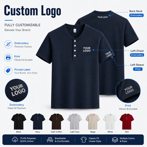 เสื้อยืดเฮนลีย์แขนราแกลนผู้ชายขายส่ง ผ้าคอตตอนผสมเนื้อหนัก 250gsm ทรงสเปซเลเยอร์ แขนสั้น รับสกรีนโลโก้ - Product Image 2