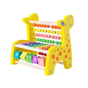 Gioco Matematico Abaco Colorato Arcobaleno, Giocattolo in Legno a Forma di Cervo con Perline Rotonde - Product Image 1