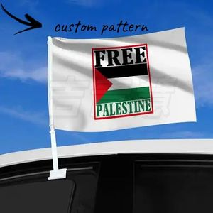 Banderas Rectangulares Personalizadas de Poliéster de Doble Cara para Automóvil, con su Propia Imagen/Logotipo/Texto, Mini Bandera Americana para Exteriores - Product Image 5