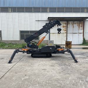 Прямые продажи от производителя: мини-кран-паук CE, полностью гидравлический, с бензиновым/электрическим двигателем, высота подъема 7 м, двигатель Honda - Product Image 2