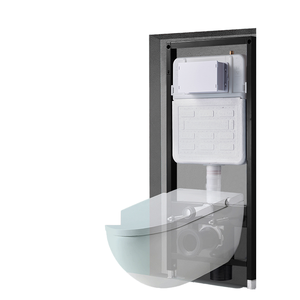DOLOGI moderna cisterna nascosta a doppio filo WC elegante muro in vetro temperato per case europee contemporanee - Product Image 1