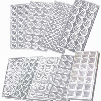 AK Heart Clear PC Moldes de policarbonato para chocolate Rectángulo Plástico Dubai Barra de chocolate y bandejas de moldes para dulces para el Día de San Valentín