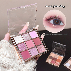 Gege Bear Cherry Blossom <strong>Pink</strong> Multi Pearlescent High Color Rendering Three Long Lasting Adhesion Dimensional <strong>Eyeshadow</strong> Palette - Product Image 4