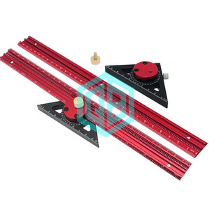 Righello da scriba di 360 gradi-strumento per la lavorazione del legno di precisione fai da te strumento per la disposizione del foro a forma di T righello per righello per scorrimento Carpenty - Product Image 3