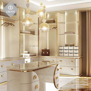 Nuovo design di lusso a piedi in <span class=keywords><strong>armadio</strong></span> mobili <span class=keywords><strong>armadio</strong></span> design modulare laminato pannello in legno massiccio camera da letto guardaroba moderno - Product Image 1