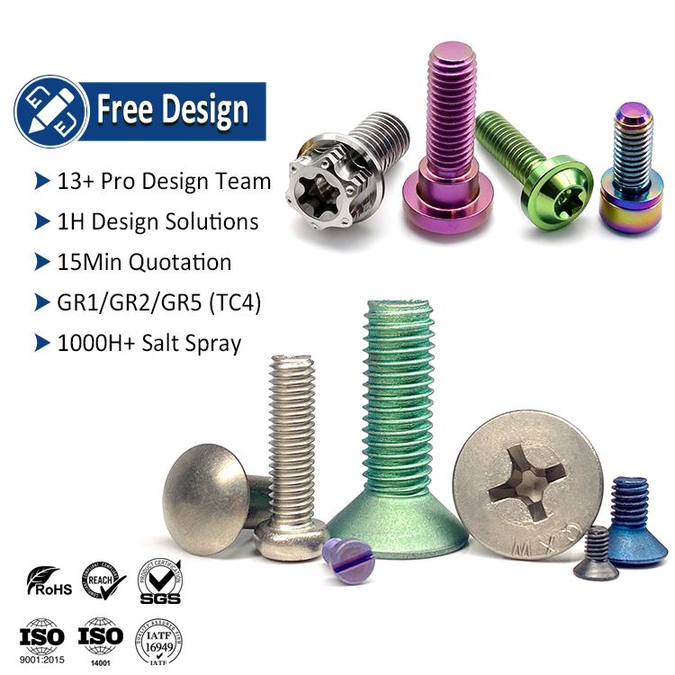 Ti Cap Head Bolts TC4 Titanium