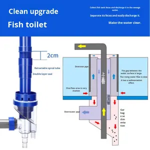 Akuarium Kaca Ultra-Jernih Berdiri di Lantai untuk Ruang Tamu yang Luas dengan Partisi Penyaringan Bawah Tanpa Air untuk Penggunaan di Rumah - Product Image 3