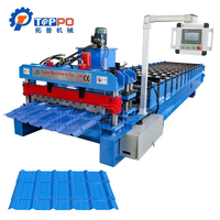 Machine de formage de rouleaux de tuiles en tôle colorée facile à utiliser pour le Chili, le Pérou et l'Argentine