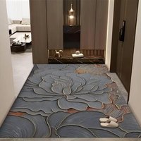 Crystal Velvet Large Floral Area Rug Printed Carpet Floor Mat for Living Room Bedroom Entryway Home Decor Wholesale Supplier B2B