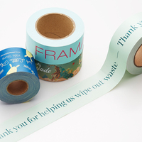 Ruban Kraft Renforcé Écologique Imperméable à Usage Intensif, Activé par l'Eau et Écrivable, Adhésif Thermofusible, Logo Personnalisé pour Expédition