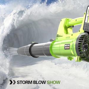 21V 무선 잎 송풍기 휴대용 배터리 잎 송풍기 잎 눈 먼지 날리기 정원 전기 잎 송풍기 - Product Image 4