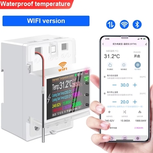 BSSY)ATORCH AT4PTW AC220V 100A Contrôleur de température avec minuterie pour chauffage et refroidissement, thermostat WiFi Tuya sur rail DIN pour incubateur - Product Image 3