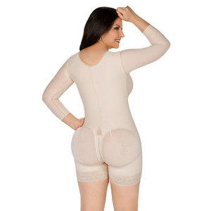 Body de media pierna con sujetador, mangas largas, cierre CENTRAR, cremallera PERINEAL, ropa moldeadora adelgazante postop, carcasas Colombianas - Product Image 3