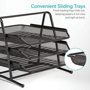 Đa Chức Năng Lưu Trữ Giá 3 4 5 Lốp Kim Loại Lưới Chủ Stackable Lưu Trữ Tập Tin Văn Phòng Bàn Tổ Chức Ngăn Kéo - Product Image 2