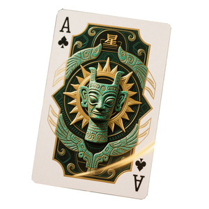 Cartas de Juego Culturales Jin Li Sanxingdui de PVC con Estampado en Caliente Personalizadas para Ajedrez y Entretenimiento con Cartas - Product Image 4