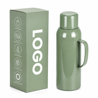 850ml 1500ml 28oz 50oz Termos Kopi Stainless Steel dengan Gagang, Dinding Ganda Terisolasi, untuk Rumah, Kantor, dan Berkemah