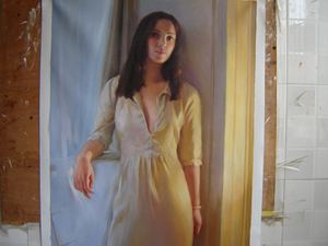 Portrait d'Impressionnisme Personnalisé Original 100% Peint à la Main sur Toile Peinture de Portrait Personnalisée de <span class=keywords><strong>Photo</strong></span> Toile Art Mural - Product Image 6