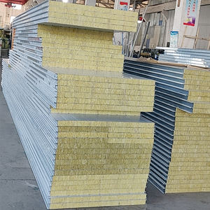 Moderno respetuoso con el medio ambiente sándwich pizarra lana de roca aislamiento Metal pared edificio/oficina/industrial/logística Exterior - Product Image 4