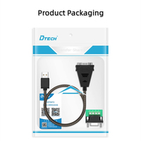 DTECH IOT5072 Adaptador Convertidor de Puerto Serie USB 2.0 a RS485, Cable de Comunicación con Chip PL2303GR